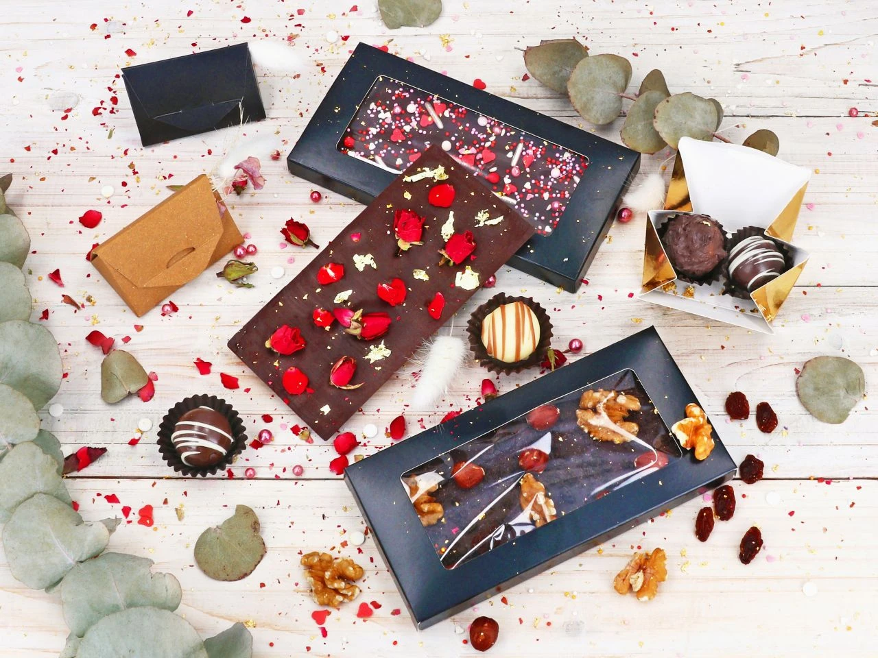 Verpackung Für Schokoladentafeln Schwarz 3er Set Inkl. Zellophantüten 4 Verpackung Für Schokoladentafeln Schwarz 3er Set Inkl. Zellophantüten – Bild 3