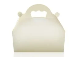 Kuchenbox Mit Tragegriff, Weiß, Pappe, 10 X 18 Cm