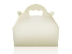 Kuchenbox Mit Tragegriff, Weiß, Pappe, 16 X 18 Cm