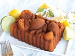 Nordic Ware: Aluguss-Backform Citrus Blossom Loaf, Antihaft, 1,4 L, 20,3 X 12,5 X 8 Cm
