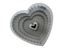 Nordic Ware: Aluguss-Backform Tiered Heart Bundt, Herzkranz, Antihaft, 2,83 L, 23,5 X 22,5 X 11,5 Cm -Lebensmittelgeschäft b89792