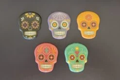 Schokoaufleger Halloween Totenkopf, 15 Stk, 37x47 Mm